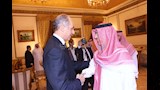 جمال مبارك يقدم واجب العزاء في وفاة والد السفير صالح الحصيني (2)