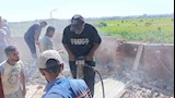 إزالة أعمال بناء مخالف في الإسكندرية (11)