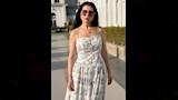 مي عز الدين بفستان صيفي أنيق (2)