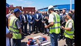 وزير الاستثمار يتفقد سير العمل بميناء الدخيلة خلال عطلة نهاية الأسبوع (2)