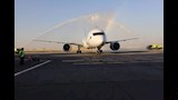 وصول أولى رحلات طيران الرياض إلى مطار القاهرة (1)