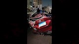 حادث انقلاب تريلا على سوزوكي أعلى دائري الوراق (2)