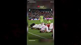 بسمة بوسيل تحتفل بفوز منتخب المغرب