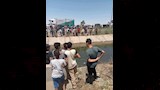 سقوط تروسيكل في ترعة بأسيوط (1)