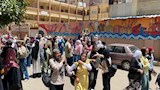 لحظة خروج طالبات 