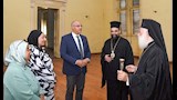 صرح أكاديمي.. محافظ الإسكندرية وبابا الروم يتفقدان مبنى مدرسة "أفيروف" التاريخي -صور