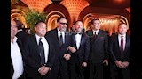 ماجد المصري وهاني رمزي مع عماد زيادة في حفل زفاف ابنة شقيقه