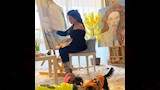 ميرنا جميل تتالق وتبدع في رسم اللوحات الفنية (1)_7