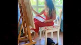 ميرنا جميل تتالق وتبدع في رسم اللوحات الفنية (6)_12