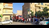 9 مصابين في حريق عيادات التأمين الصحي بالفيوم  (2)