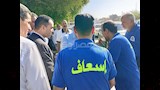 رجال الإسعاف الذين احضروا الجثمان من محافظة البحير