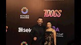 كريم عبد العزيز وزوجته في العرض الخاص لفيلم  Dogs  (2)