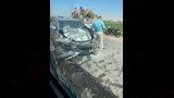تصادم ملاكي وتوكتوك في بني سويف