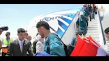 لحظة وصول لاعبي منتخب مصر (6)