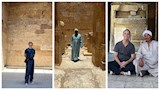 فيديوهات وصور..نجم مسلسل "الأمير" بيدرو ألونسو في زيارة لأهرامات الجيزة ومعابد الأقصر