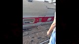 خروج عربة قطار عن القضبان في طنطا (2)
