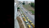 طوابير سيارات على محطات الوقود في سوريا
