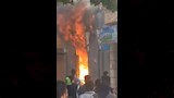 حريق هائل بمخزن في الإسكندرية (1)