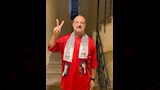 خالد الصاوي بقميص المنتخب ووشاح فلسطين (1)