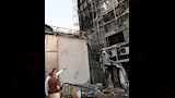 المحافظ ورئيس الجامعة في موقع الحريق