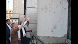 محافظ أسوان فى موقع حريق مستشفى الجراحة 