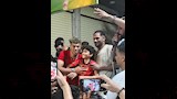  إمام عاشور يشارك أسرته احتفالية كبرى أمام منزله بالسنبلاوين (5)