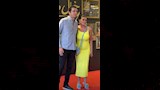 رانيا يوسف وزوجها من العرض الخاص لمسرحية خيال مريض