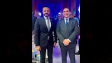هشام بدوي وبهاء الغنام في مقدمة حضور عقد قران ابنة أحمد عبدالجواد (1)