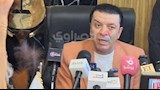 مصطفى كامل خلال المؤتمر الصحفي