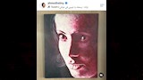 أحمد حلمي ينشر صورة رسمها لزوجته منى زكي