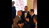 الظهور الأول لإبراهيم حسن في حفل زفاف نجلته سارة (صور وفيديو)