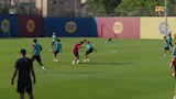 حمزة عبد الكريم في مران برشلونة (3)