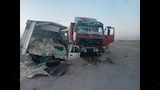 تصادم مع سيارة تريلا على طريق العاشر (3)