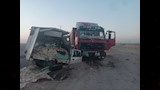 تصادم مع سيارة تريلا على طريق العاشر (2)