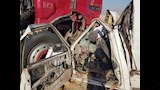 تصادم مع سيارة تريلا على طريق العاشر (5)