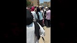 جانب من خروج الطلاب من اللجنة