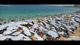 إقبال كبير على شواطئ الإسكندرية
