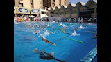 أحماء السباحين قبل المنافسات