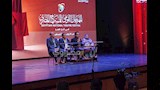 محمد رياض في مؤتمر المهرجان القومي للمسرح المصري