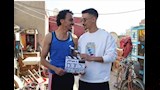 كزبرة وأحمد غزي في كواليس الفيلم