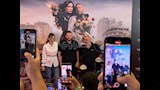 ملك أحمد زاهر وخطيبها يخطفان الأنظار من خلال حضورهم العرض الخاص لفيلم خلي بالك من نفسك (3)
