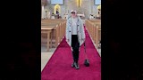 إلهام شاهين داخل كنيسة مار شربل بكندا (1)