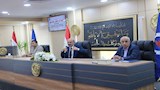 محافظ السويس والسكرتير العام خلال لاجتماع