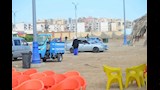 إخلاء أسر من على شاطئ بورفؤاد في بورسعيد