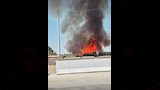حريق كبير بجوار محطة رافع الرائد 
