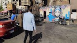 حريق مطعم بجوار المبنى القديم لمديرية أمن أسواان