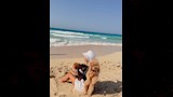 يارا السكري تستمتع بالبحر مع كلابها (2)