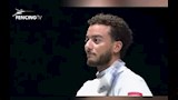احتفال محمد السيد لاعب منتخب مصر بعد الفوز على إسرائيل (6)