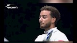 احتفال محمد السيد لاعب منتخب مصر بعد الفوز على إسرائيل (1)