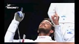 احتفال محمد السيد لاعب منتخب مصر بعد الفوز على إسرائيل (3)
